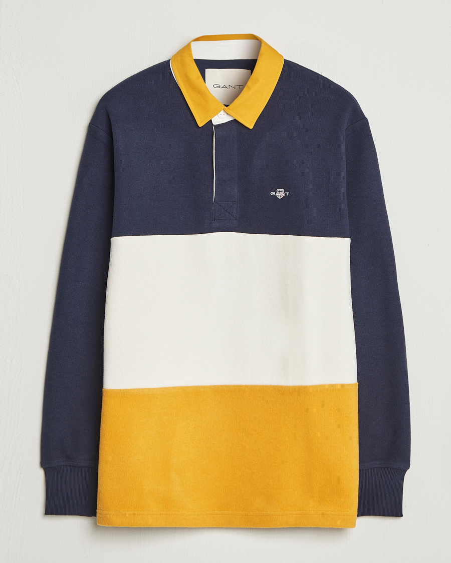 Herren | Pullover | Gant | Blocked Heavy Rugger Evening Blue Multi
