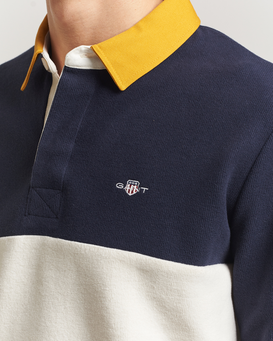 Herren | Pullover | GANT | Blocked Heavy Rugger Evening Blue Multi