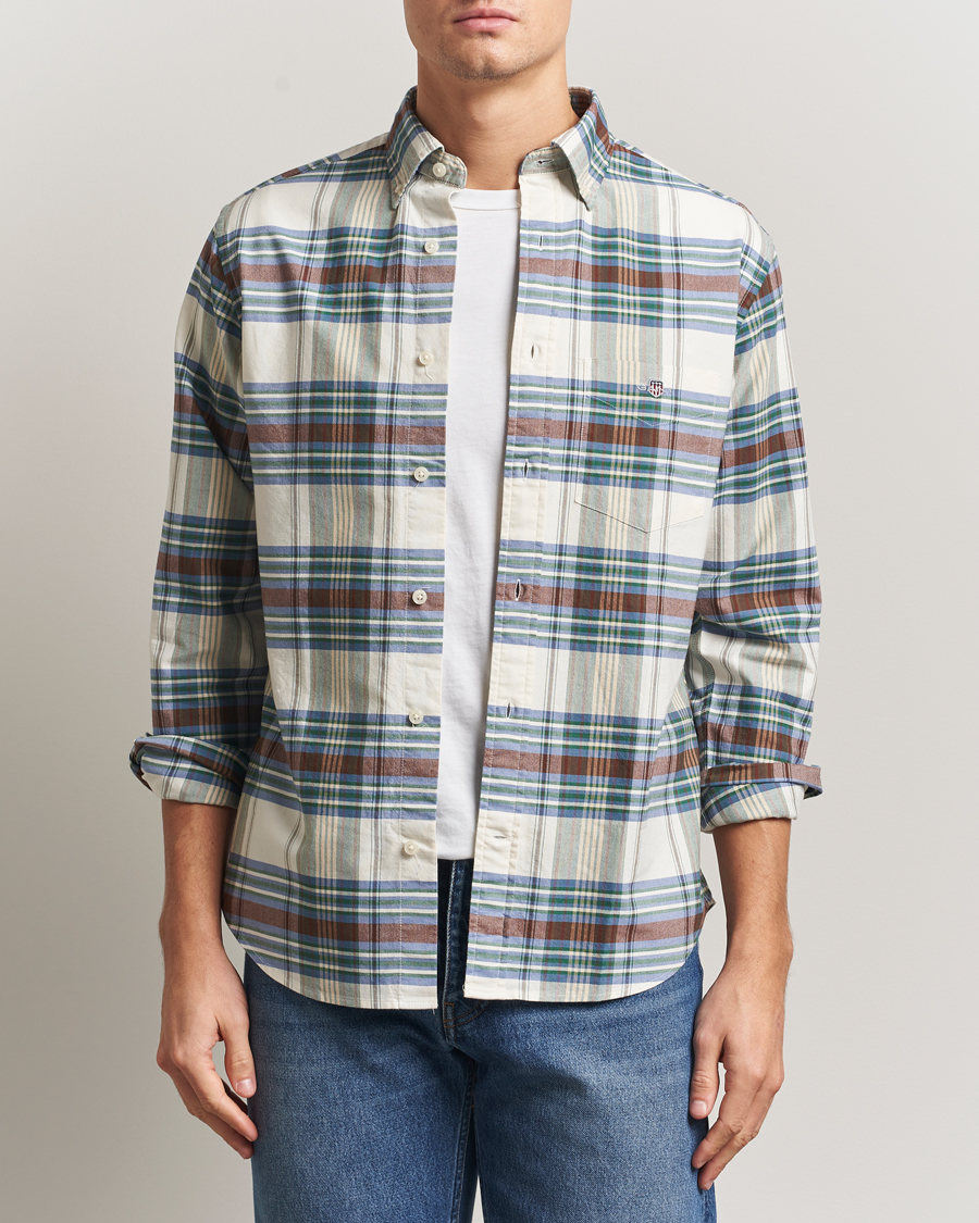Herren | Hemden | Gant | Regular Fit Oxford Checked Shirt Woody Green