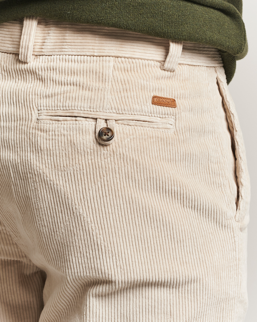 Herren | Hosen | Gant | Straight Fit Corduroy Trousers Putty