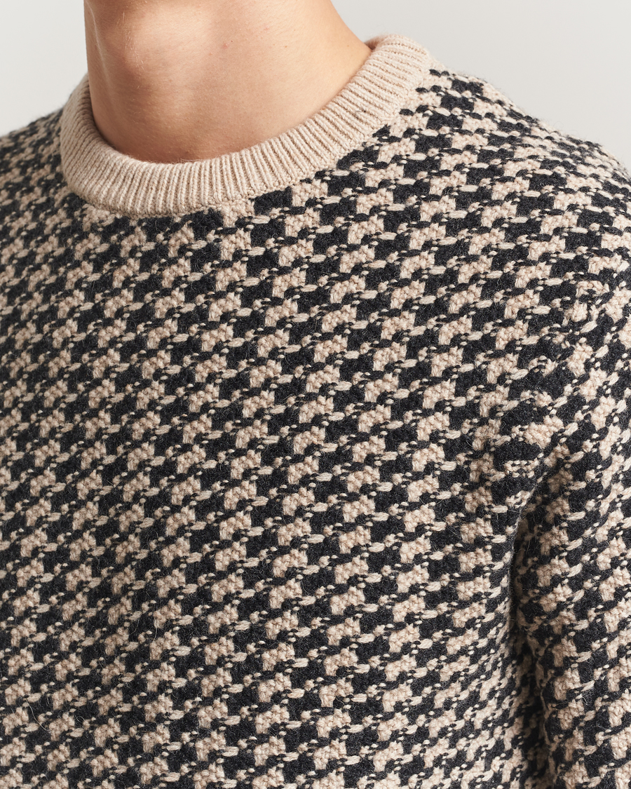 Herren | Pullover | GANT | Two Tone Textured Knitted Crew Neck Charcoal