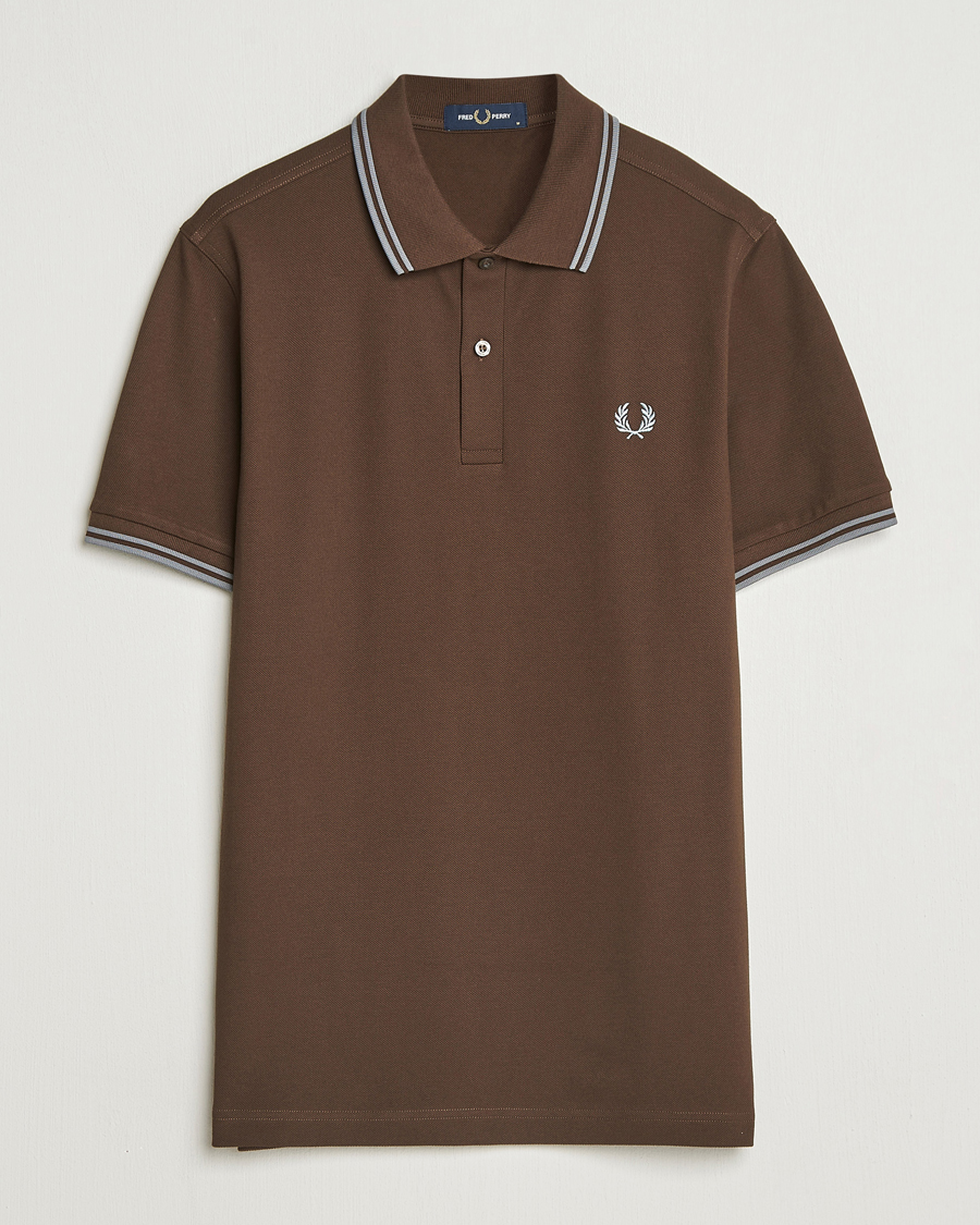 Herren | Poloshirts | Fred Perry | Twin Tipped Shirt Burnt Tobacco