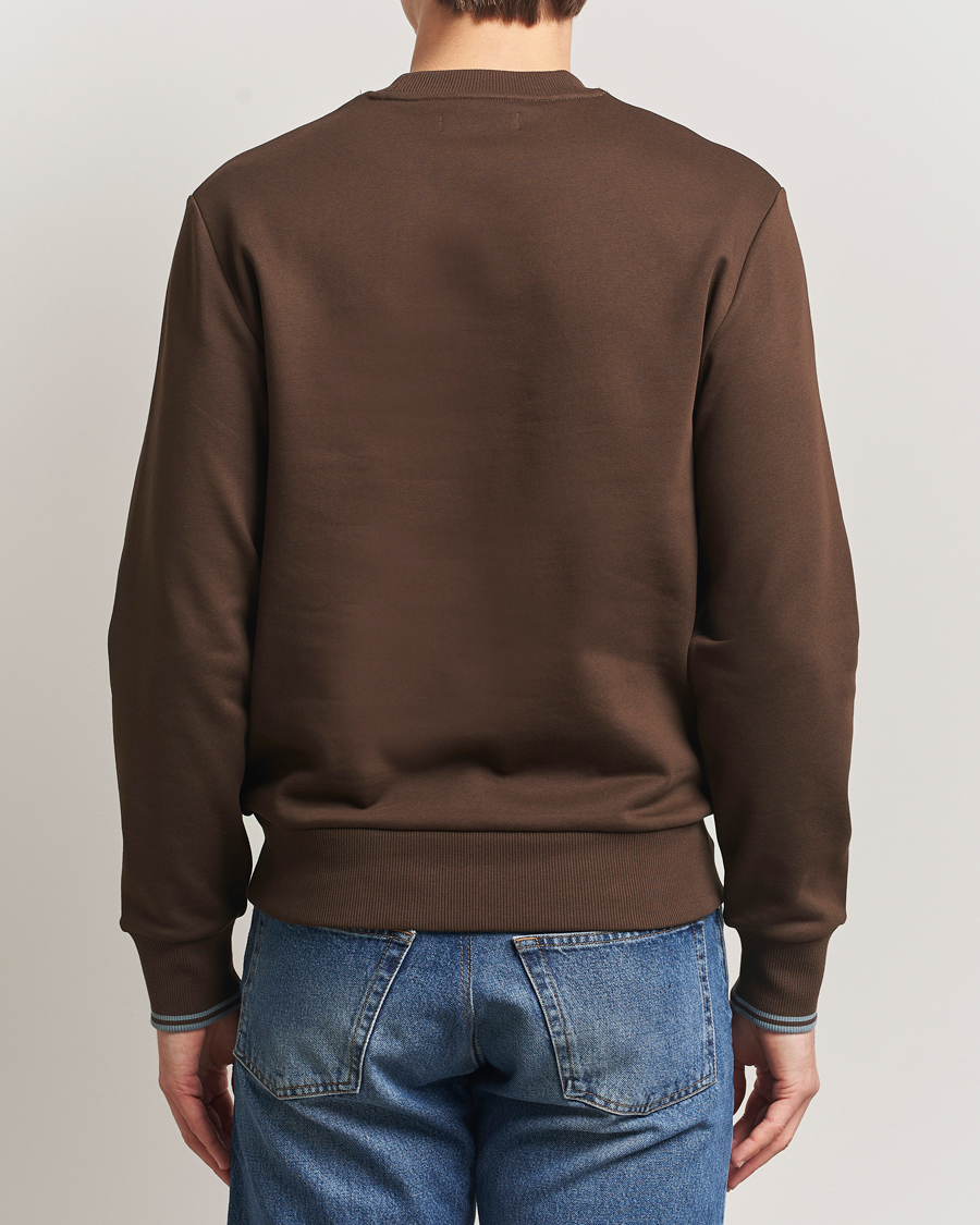 Herren | Pullover | Fred Perry | Crew Neck Sweatshirt Burnt Tobacco