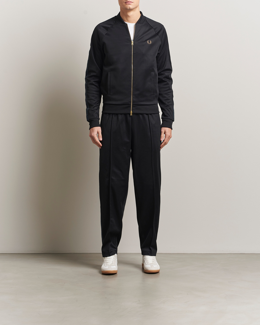 Herren | Pullover | Fred Perry | Blackwatch Tartan Taped Track Jacket Black