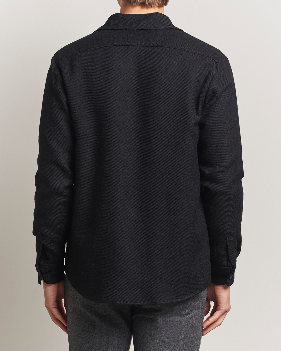 Herren | Jacken | Oscar Jacobson | Maverick Wool Overshirt Black