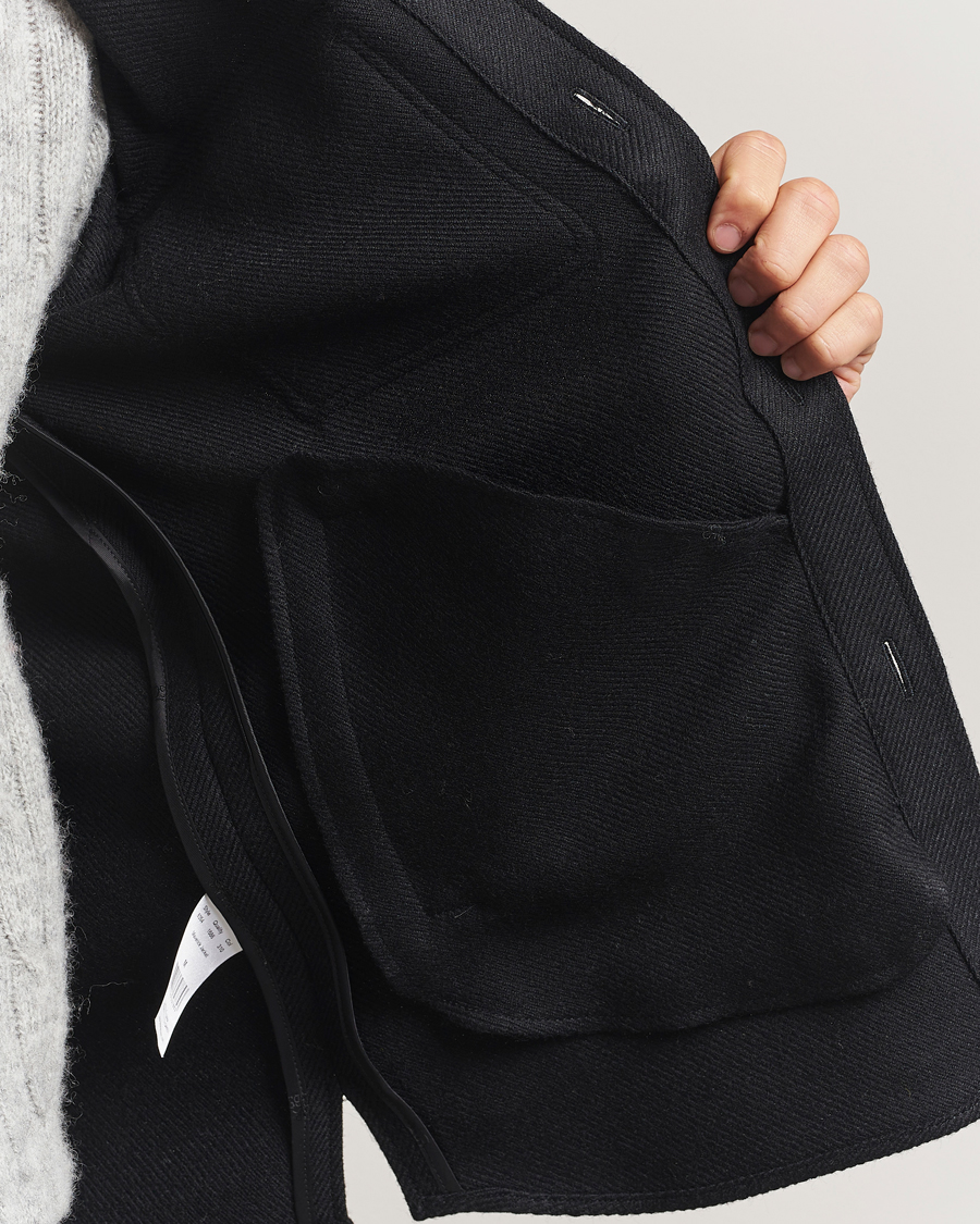 Herren | Jacken | Oscar Jacobson | Maverick Wool Overshirt Black