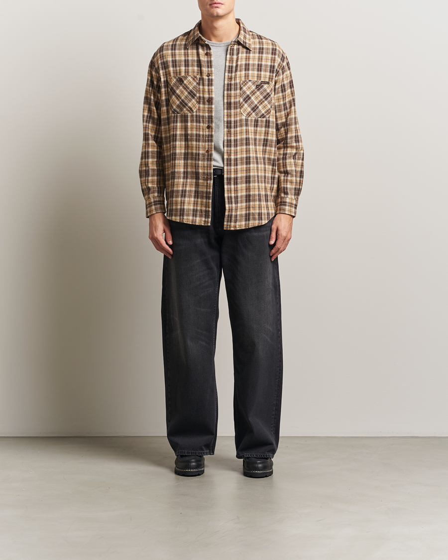 Herren | Hemden | Nudie Jeans | Julian Checked Worker Shirt Brown
