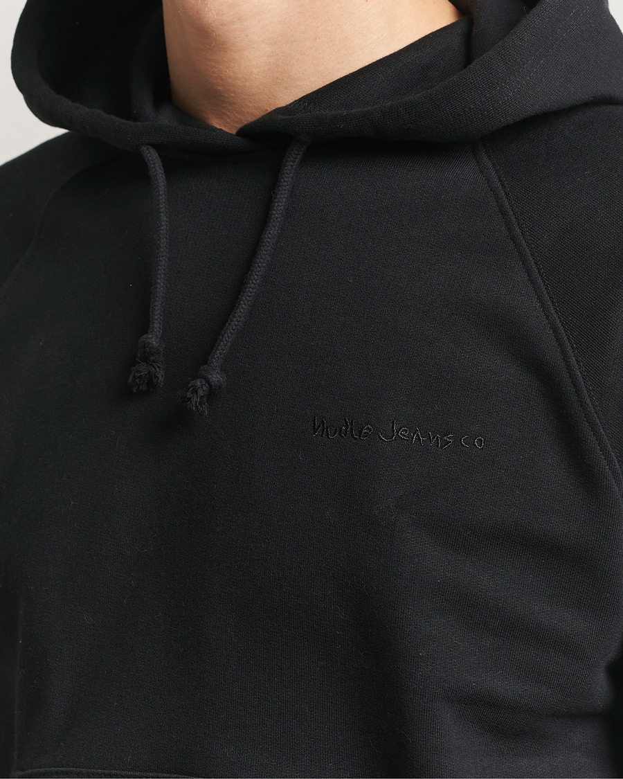 Herren | Pullover | Nudie Jeans | Gunde Logo Hoodie Black