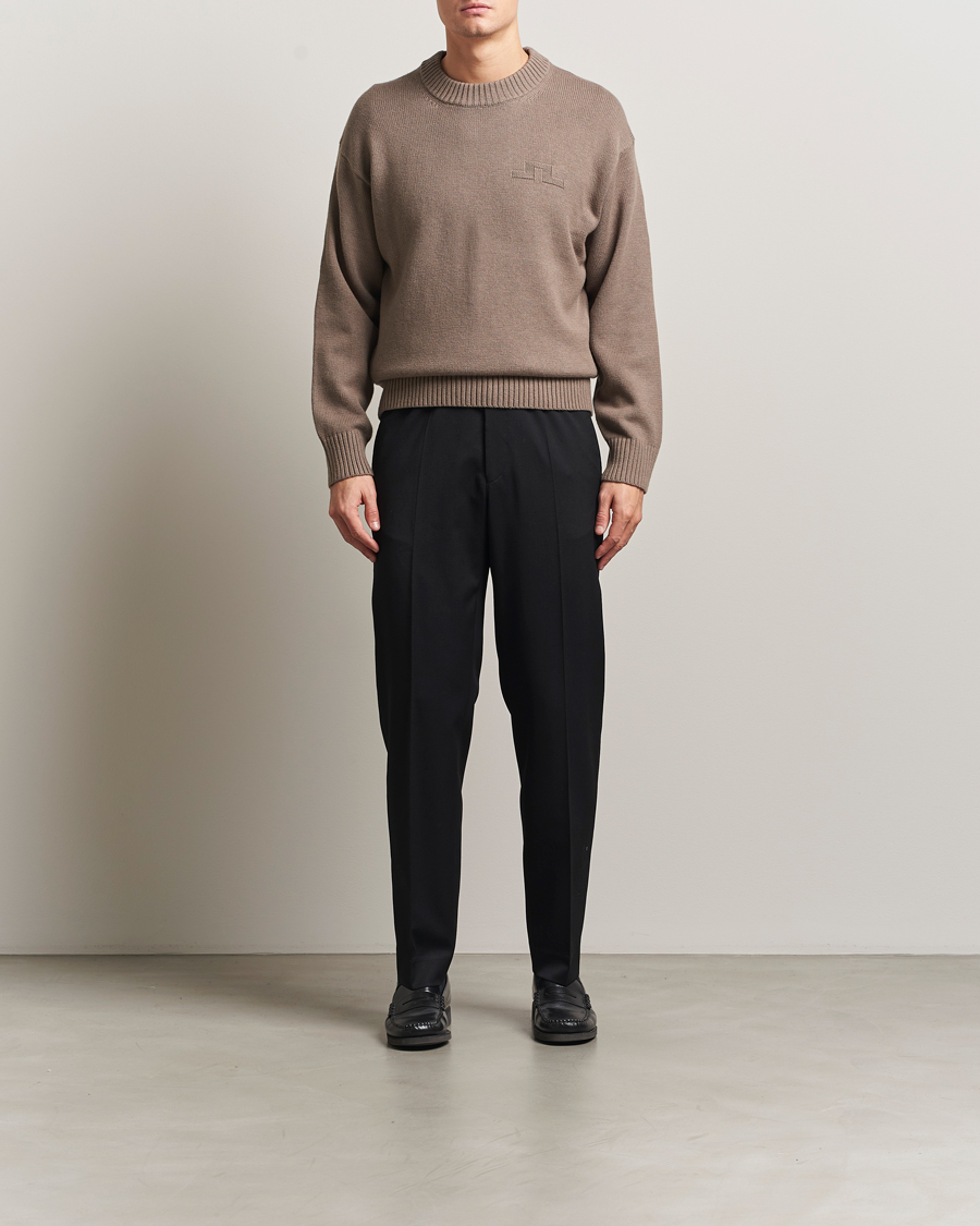 Herren | Pullover | J.Lindeberg | Eddy Wool/Cotton Knitted Sweater Brindle