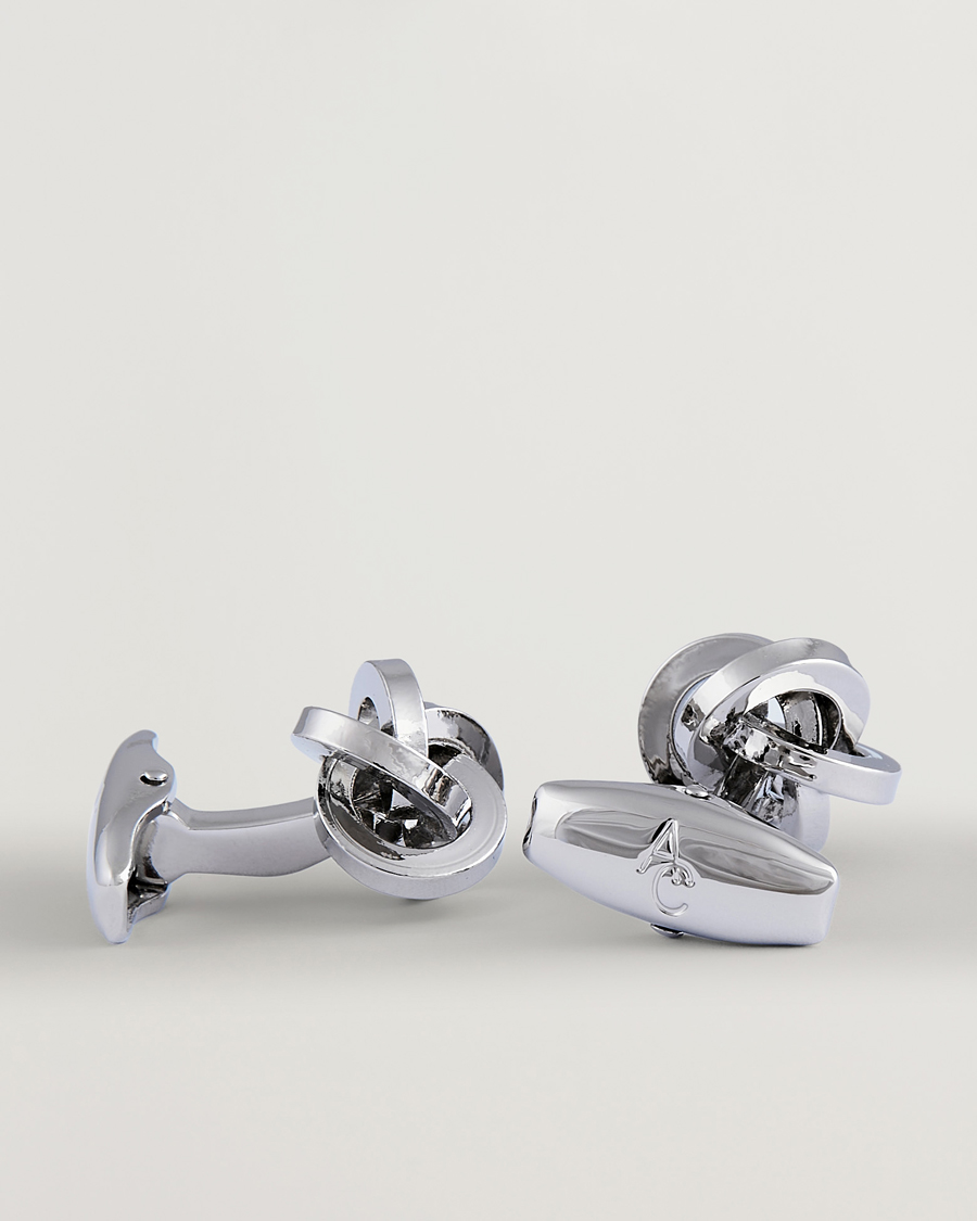 Herren | Manschettenknöpfe | Amanda Christensen | Knot Cufflink Silver