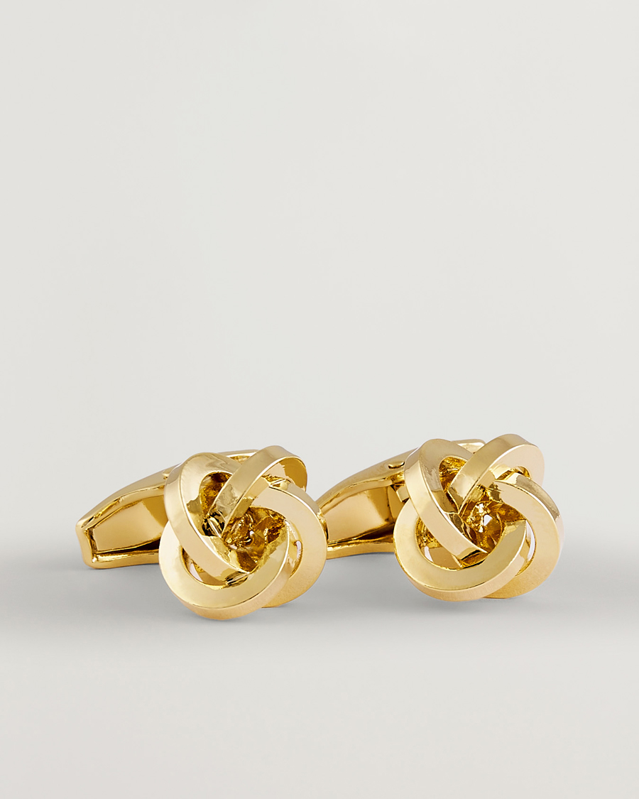 Herren | Manschettenknöpfe | Amanda Christensen | Knot Cufflink Gold