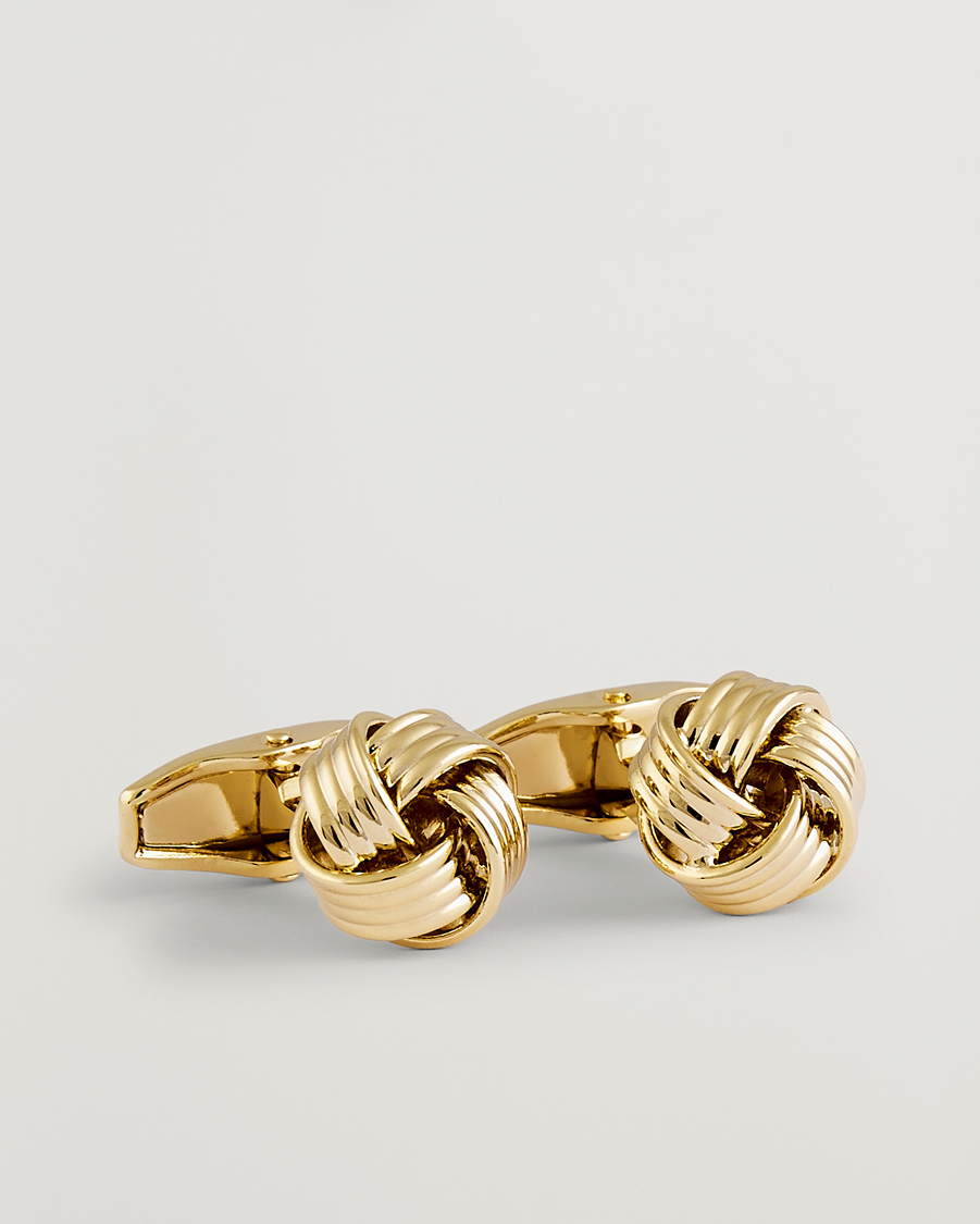 Herren | Manschettenknöpfe | Amanda Christensen | Knot Cufflink Gold