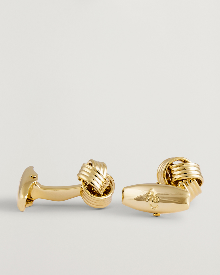 Herren | Manschettenknöpfe | Amanda Christensen | Knot Cufflink Gold