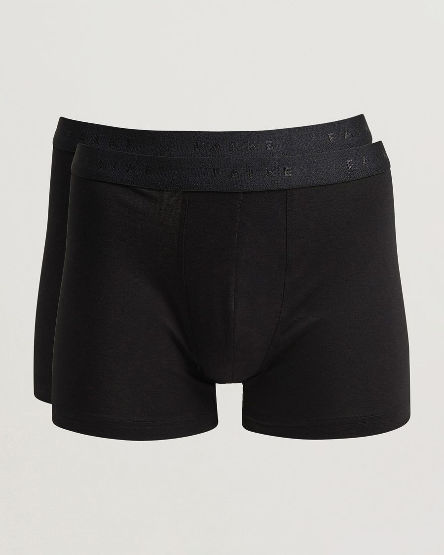 Herren | Unterwäsche | Falke | 2-Pack Cotton Boxer Briefs Black