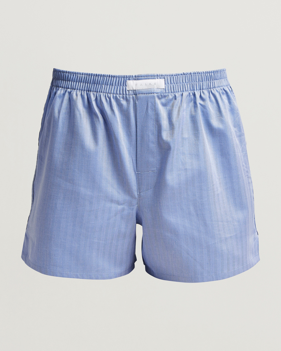 Herren | Unterwäsche | Falke | Cotton Woven Boxer Shorts Ocean Blue