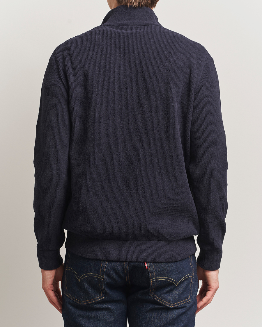 Herren | Pullover | NN07 | Danny Rib Knitted Half Zip Navy Blue