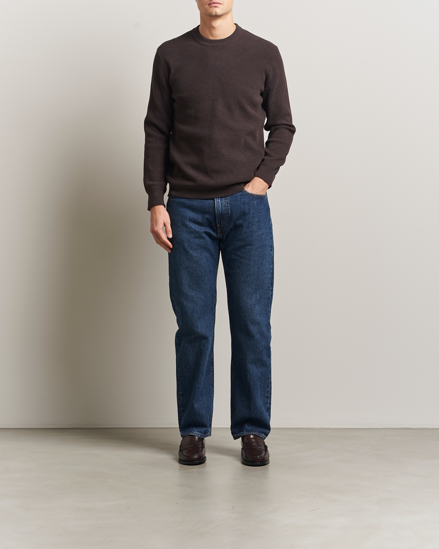 Herren | Pullover | NN07 | Danny Rib Knitted Crew Neck Dusky Port