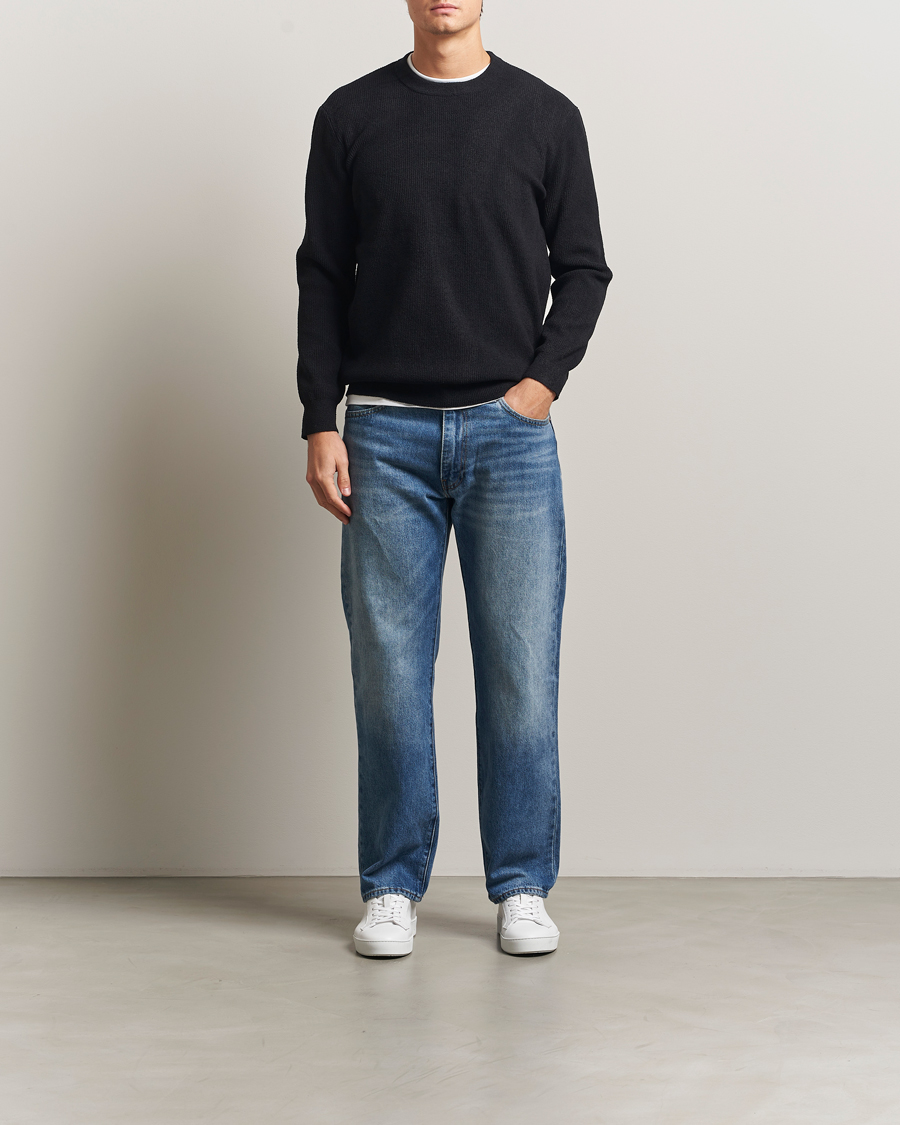 Herren | Pullover | NN07 | Danny Rib Knitted Crew Neck Black