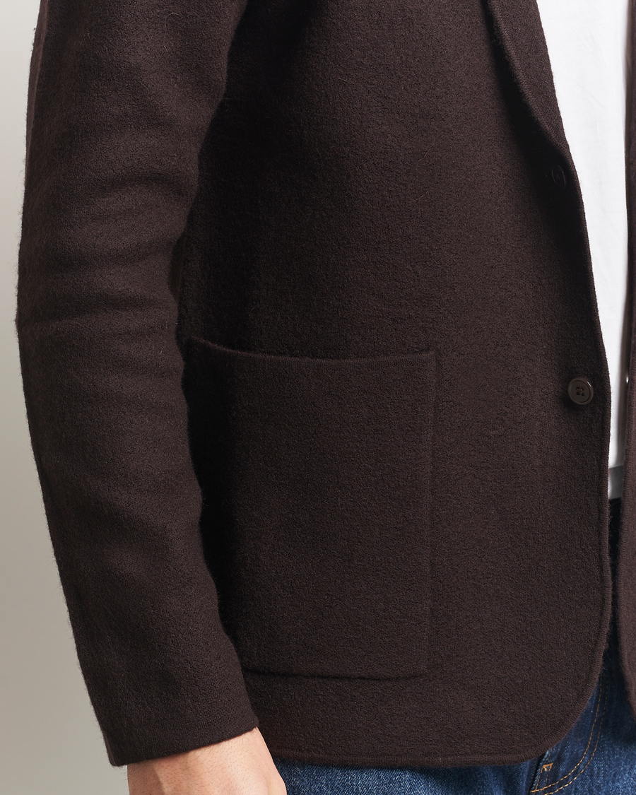 Herren | Sakkos | NN07 | Lucas Boiled Wool Blazer Dusky Port