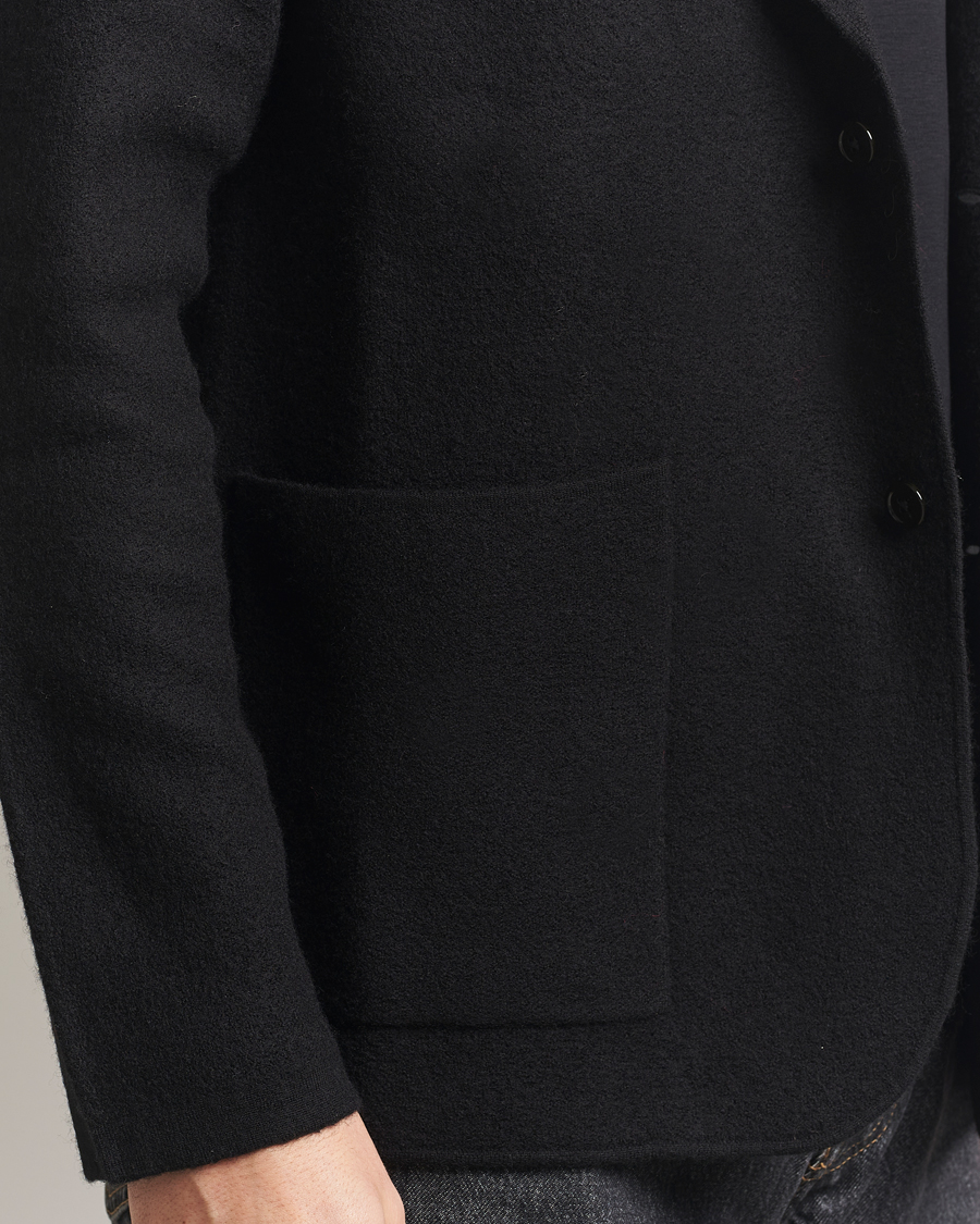 Herren | Sakkos | NN07 | Lucas Boiled Wool Blazer Black