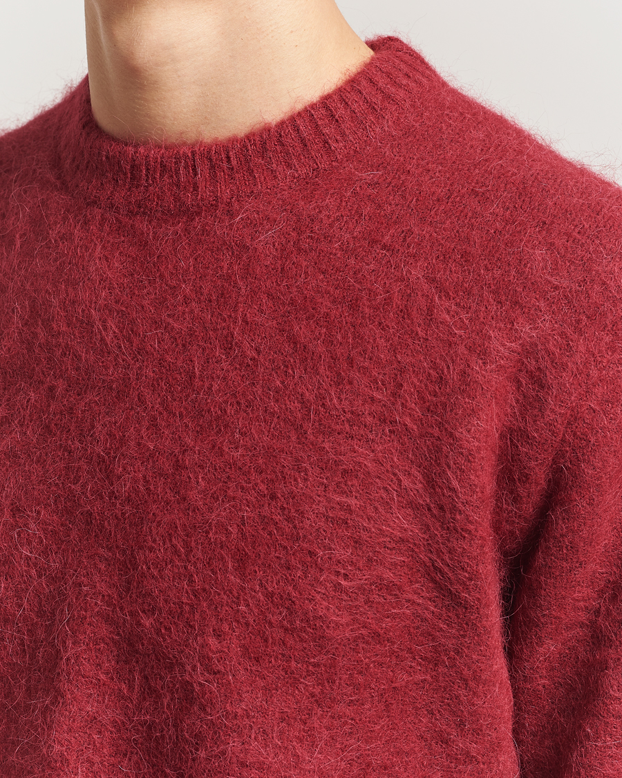Herren | Pullover | NN07 | Russell Alpaca Knitted Crew Neck Cranberry