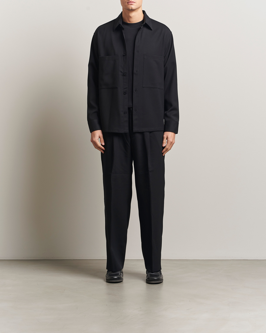 Herren | Hosen | NN07 | Kay Relaxed Fit Wool/Tencel Trousers Black