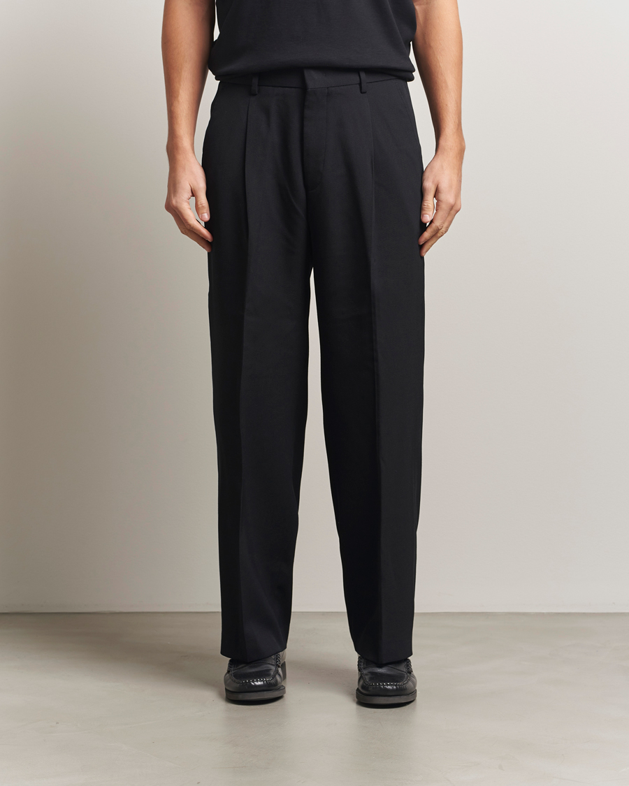 Herren | Hosen | NN07 | Kay Relaxed Fit Wool/Tencel Trousers Black