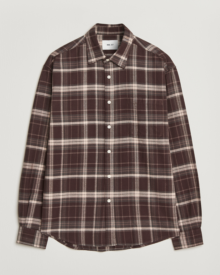 Herren |  | NN07 | Deon Flannel Checked Shirt Dusky Port