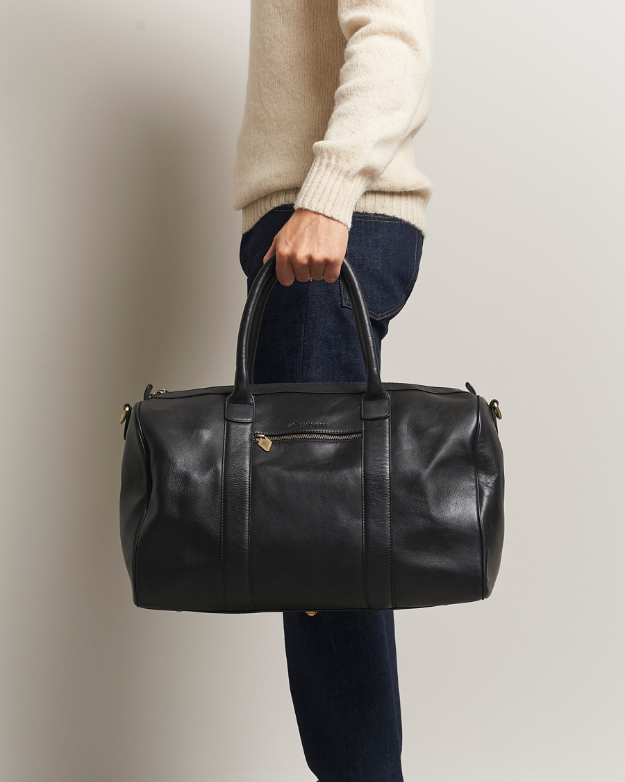 Herren | Pampeano Varon Small Leather Weekend Bag Black | Pampeano | Varon Small Leather Weekend Bag Black