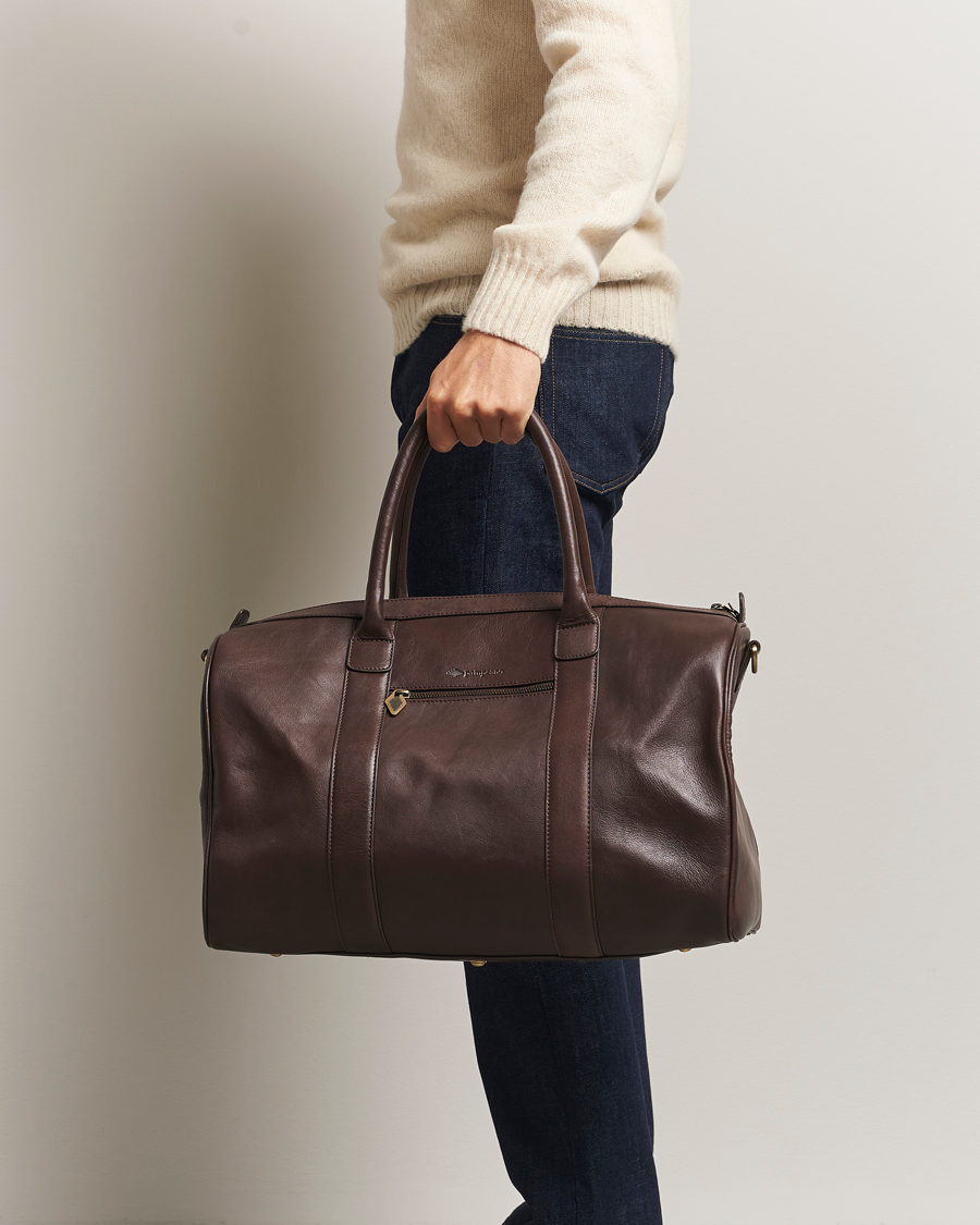 Herren | Taschen | Pampeano | Varon Small Leather Weekend Bag Brown