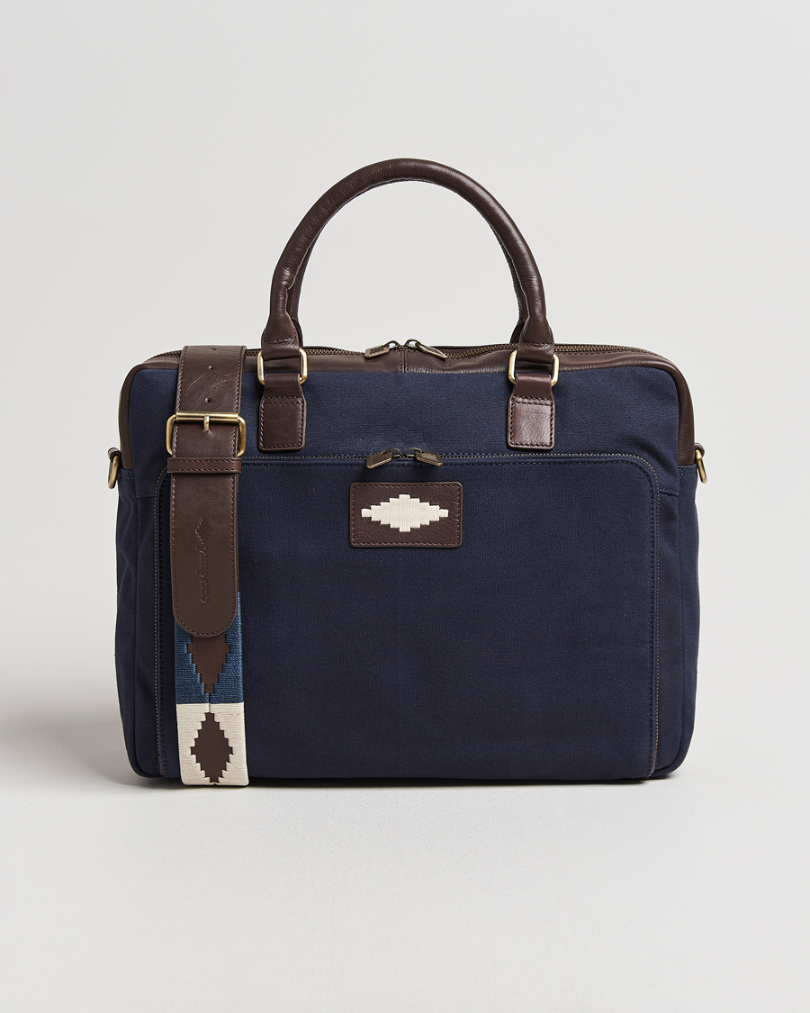 Herren | Pampeano Mensajero Canvas Briefcase Navy | Pampeano | Mensajero Canvas Briefcase Navy