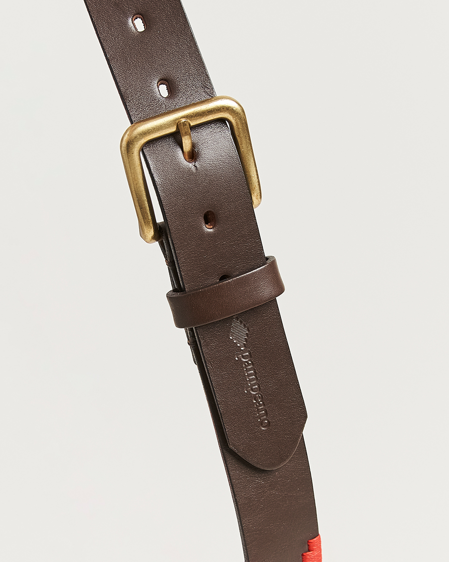 Herren | Gürtel | Pampeano | Brisa Hand Stitched Classic Leather Belt 3,5cm Multi