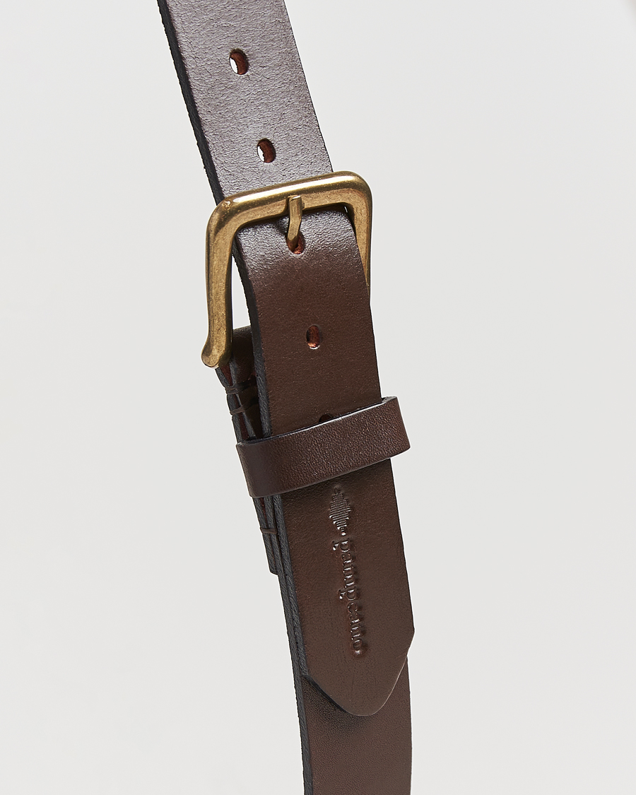 Herren | Gürtel | Pampeano | Otono Hand Stitched Classic Leather Belt 3,5cm Brown