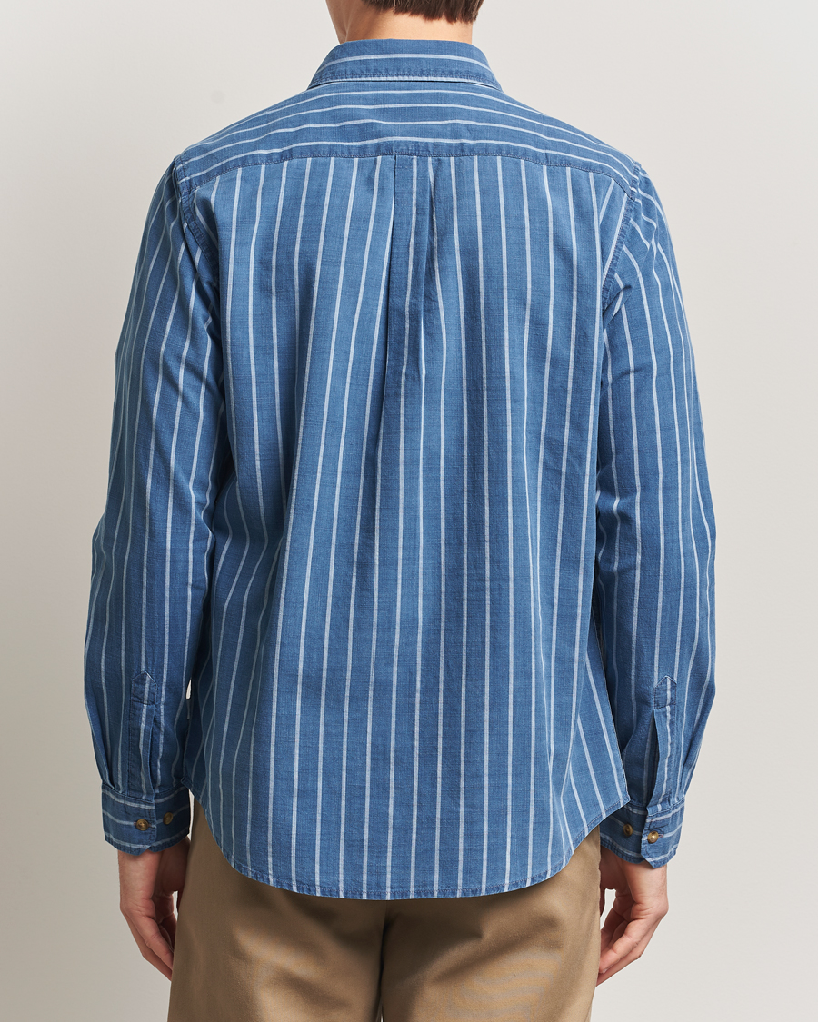 Herren | Hemden | LES DEUX | Indigo Stripe Shirt Denim Blue