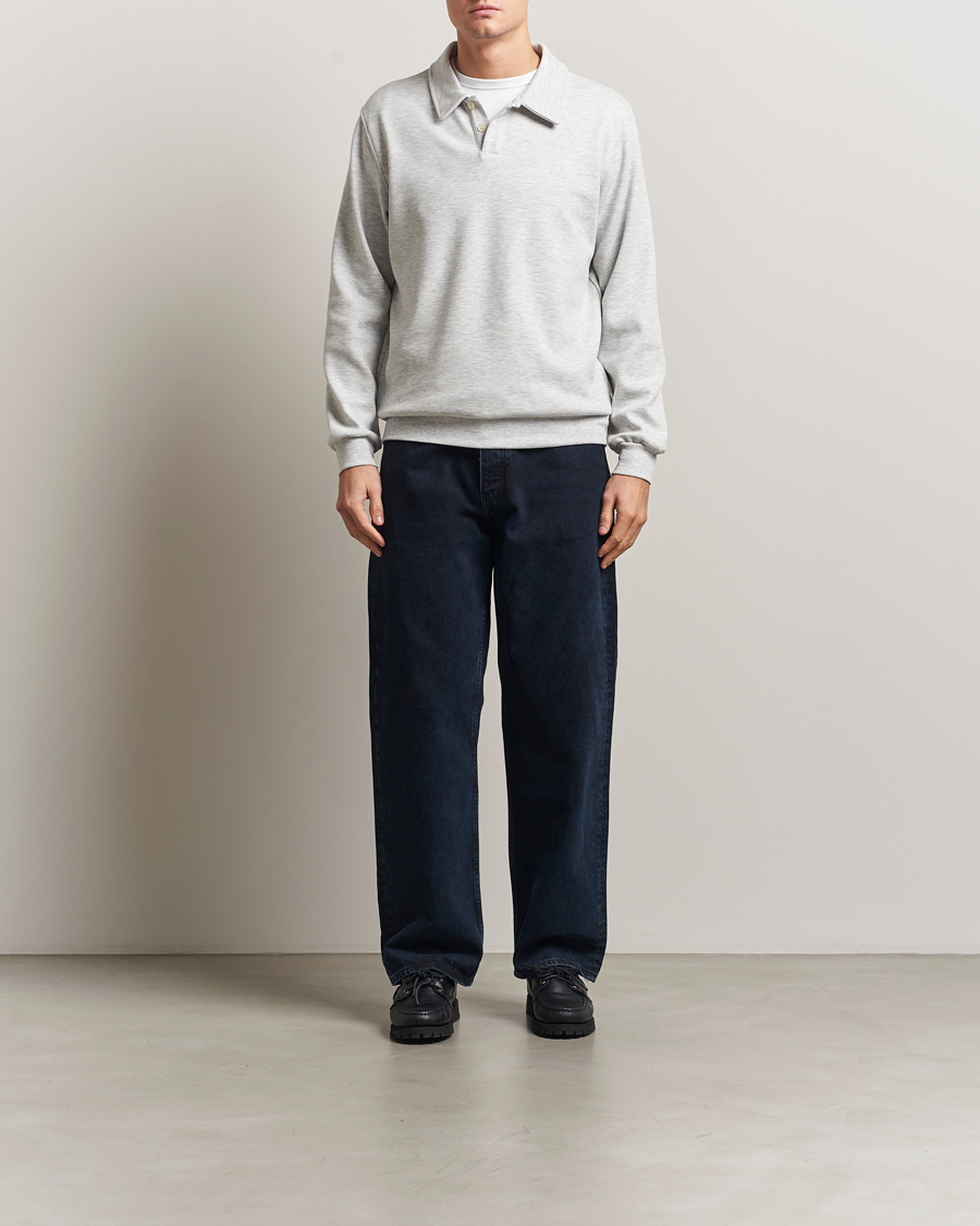 Herren | Pullover | LES DEUX | Ben Polo Pique Sweatshirt Snow Melange