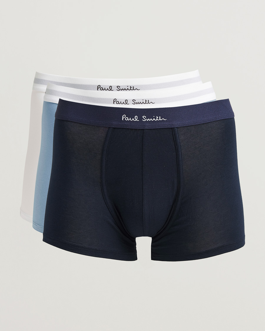 Herren | Unterwäsche | Paul Smith | 3-Pack Trunk White/Navy/Light Blue