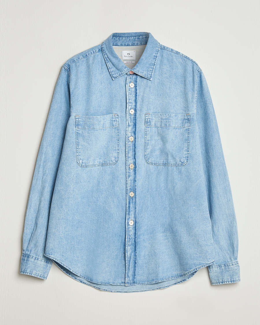 Herren | Hemden | PS Paul Smith | Casual Fit Denim Shirt Washed Blue