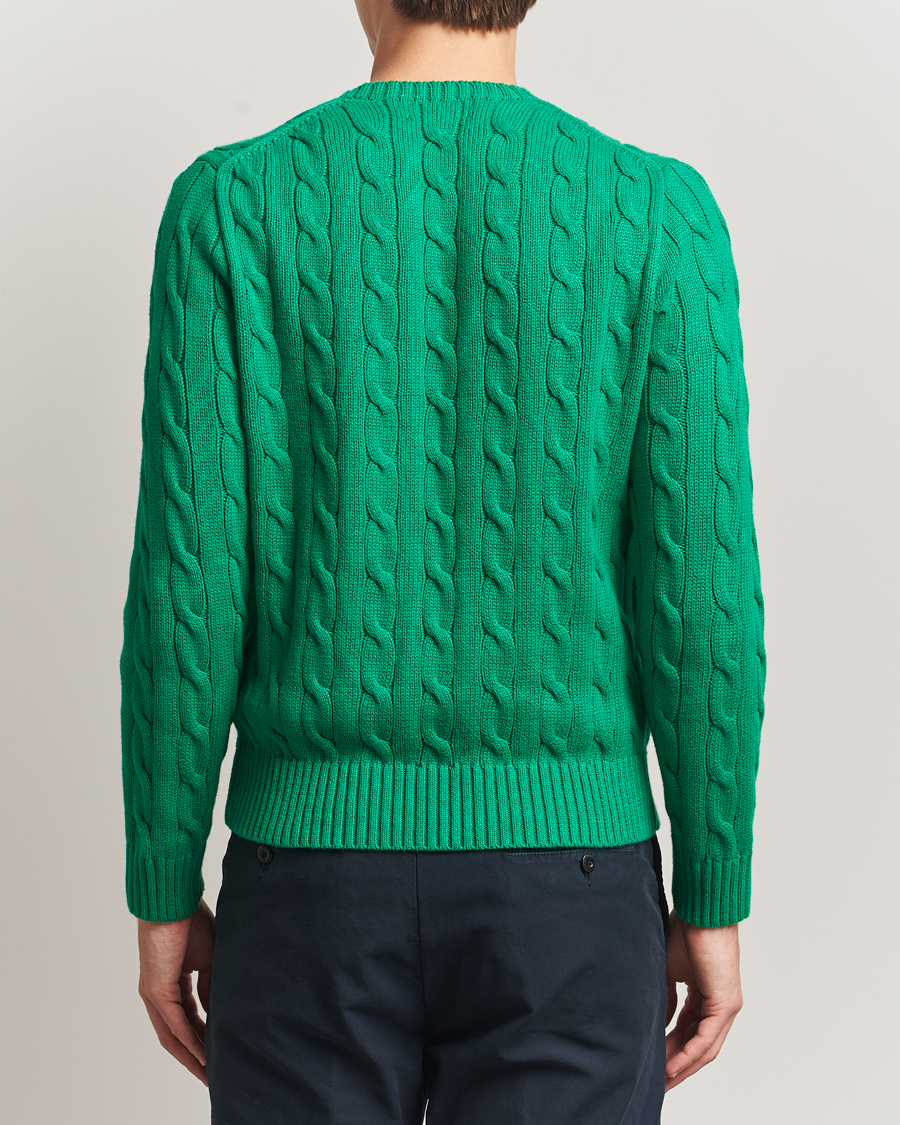 Herren | Pullover | Polo Ralph Lauren | Cotton Cable Flag Sweater Billiard Green