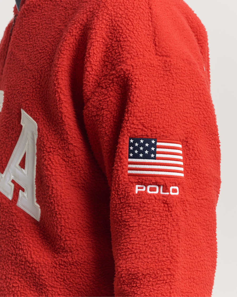 Herren | Pullover | Polo Ralph Lauren | Polar Half Zip USA Fleece RL 2000 Red