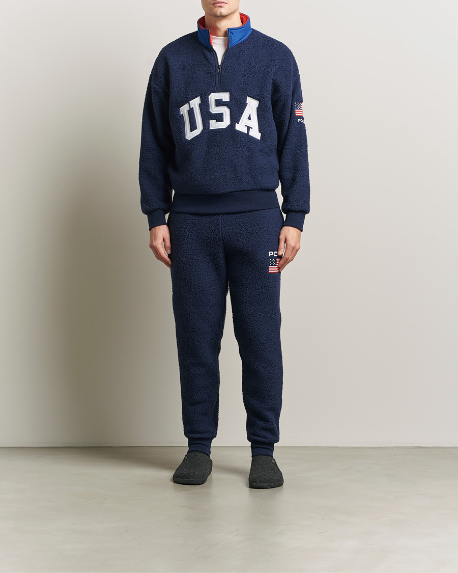 Herren | Pullover | Polo Ralph Lauren | Polar Half Zip USA Fleece Refined Navy