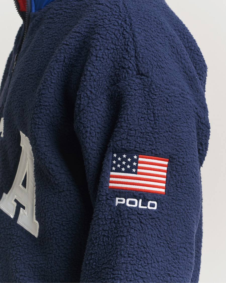 Herren | Pullover | Polo Ralph Lauren | Polar Half Zip USA Fleece Refined Navy