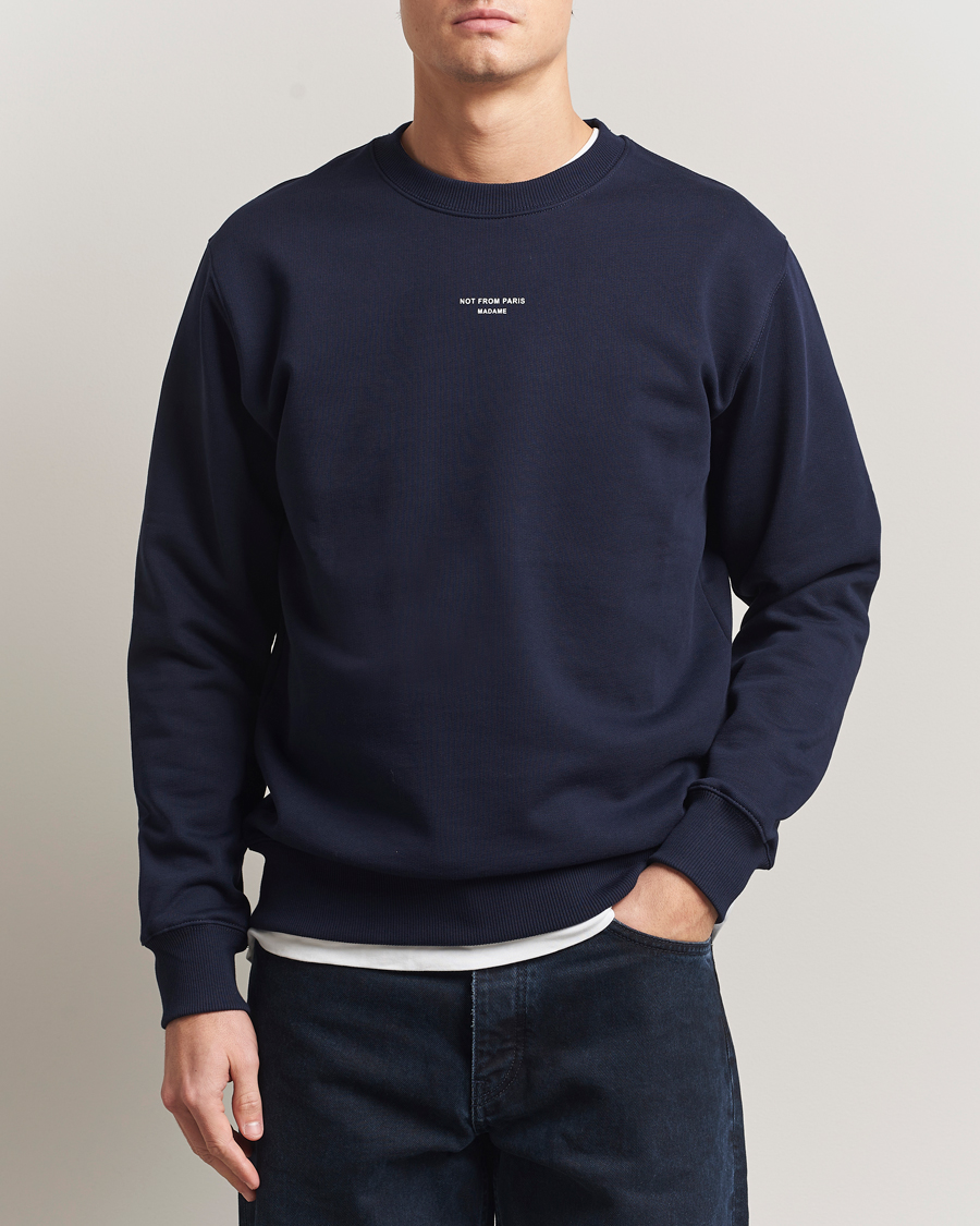 Herren | Pullover | Drôle de Monsieur | Classic Slogan Sweatshirt Navy