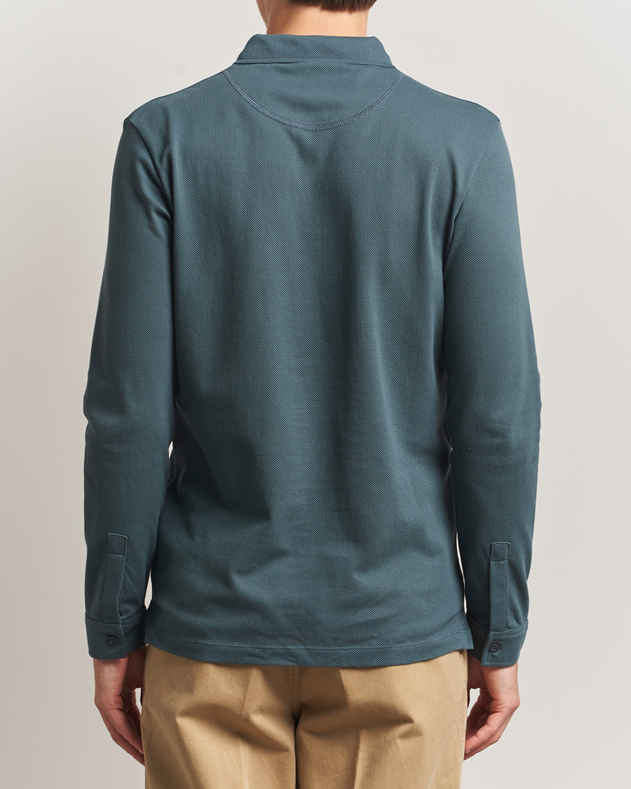 Herren | Poloshirts | Sunspel | Long Sleeve Riviera Polo Shirt Dark Petrol