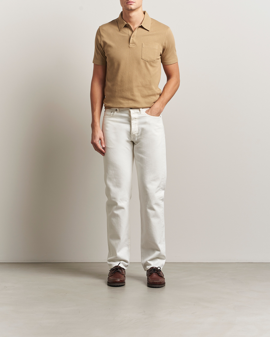 Herren | Poloshirts | Sunspel | Riviera Polo Shirt Tan