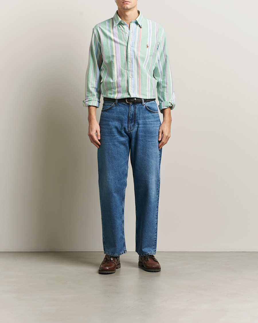 Herren | Hemden | Polo Ralph Lauren | Custom Fit Oxford Checked Shirt Green/Purple