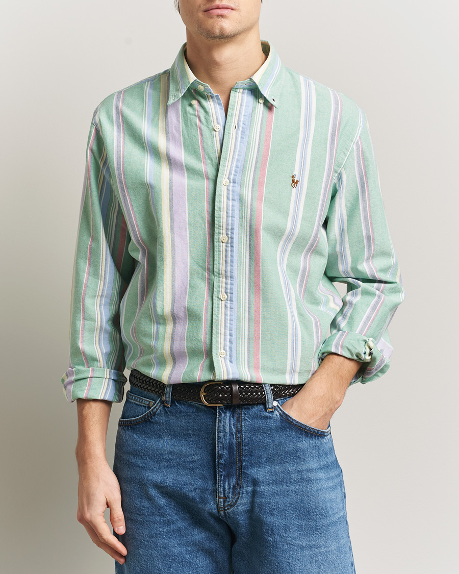 Herren | Hemden | Polo Ralph Lauren | Custom Fit Oxford Checked Shirt Green/Purple