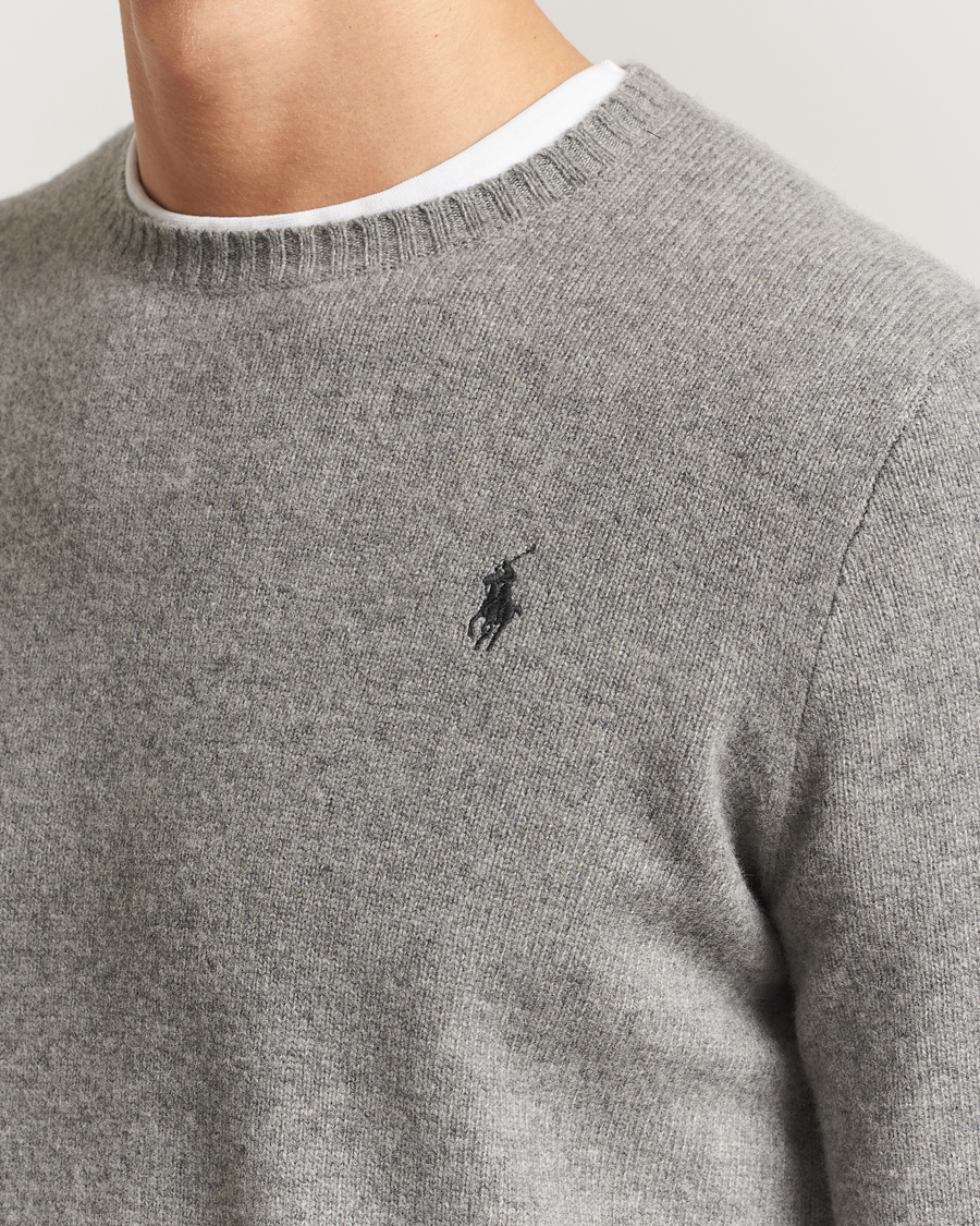 Herren | Pullover | Polo Ralph Lauren | Wool/Cashmere Crew Neck Fawn Grey Heather