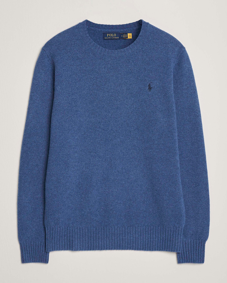 Herren | Pullover | Polo Ralph Lauren | Wool/Cashmere Crew Neck Seasalt Blue Heather