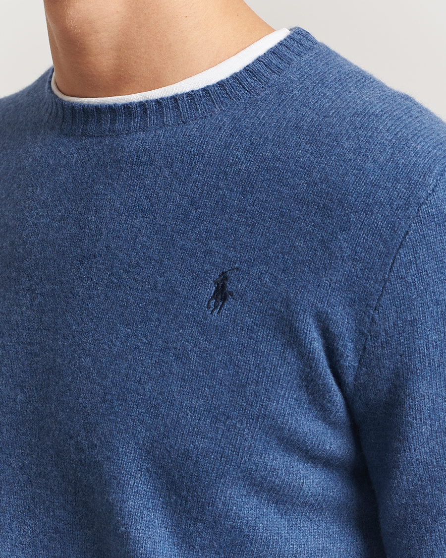 Herren | Pullover | Polo Ralph Lauren | Wool/Cashmere Crew Neck Seasalt Blue Heather
