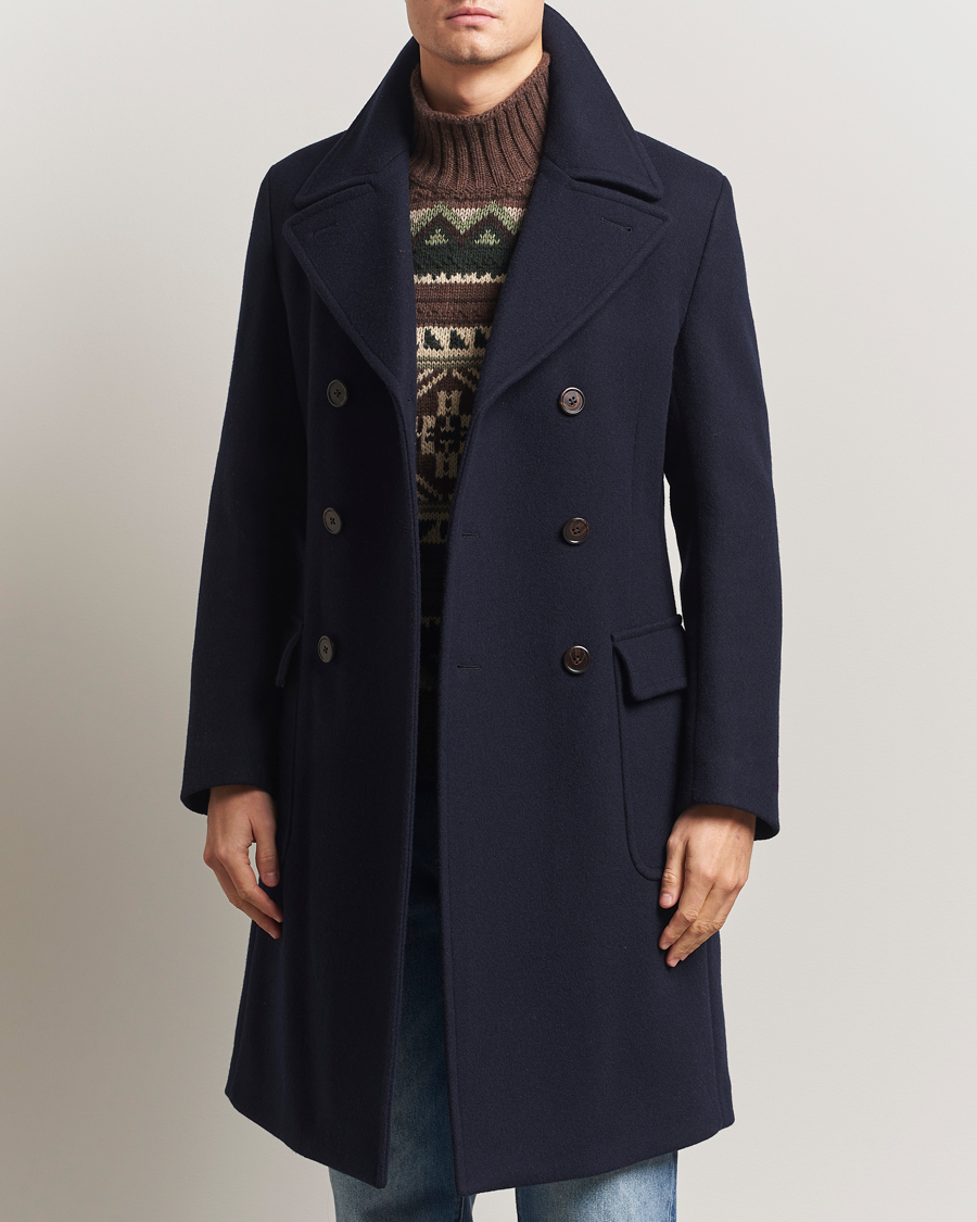 Herren | Jacken | Polo Ralph Lauren | Double Breasted Top Wool Coat Navy
